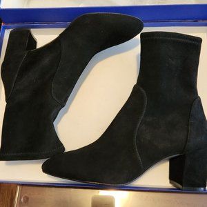 Stuart Weitzman Yuliana 60 Bootie - Suede-Black- Size 8.5 Medium